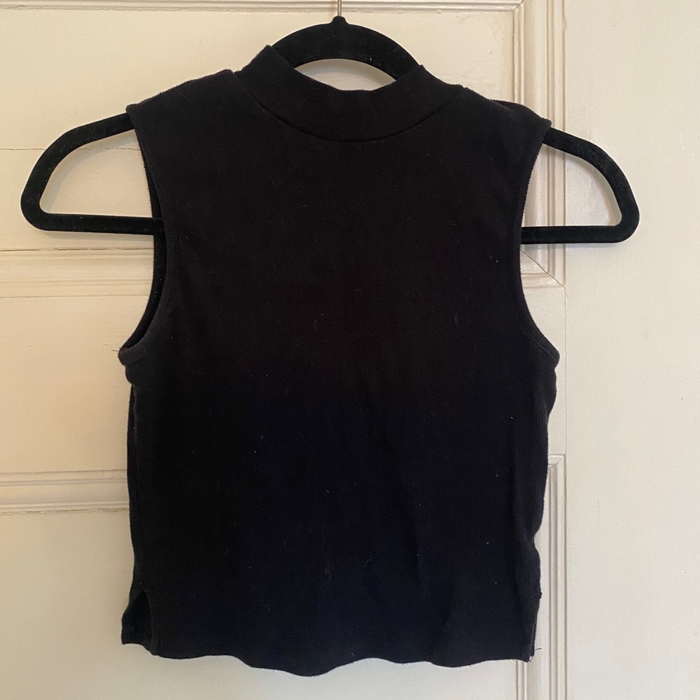 Black Turtle Neck Croptop